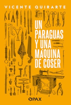 Un paraguas y una máquina de coser